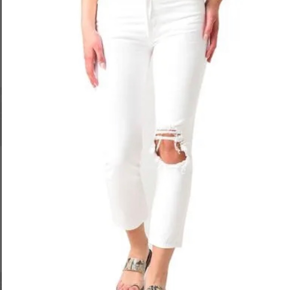 Citizens of Humanity white Charlotte crop jean